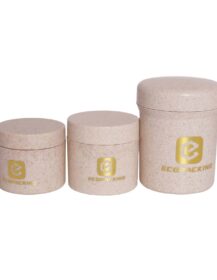 Biodegradable Cosmetic Plastic Containers 10g 20g 30g 50g 100g 150g 200g 250g Wheat Straw Plastic Cream Jars with Lids