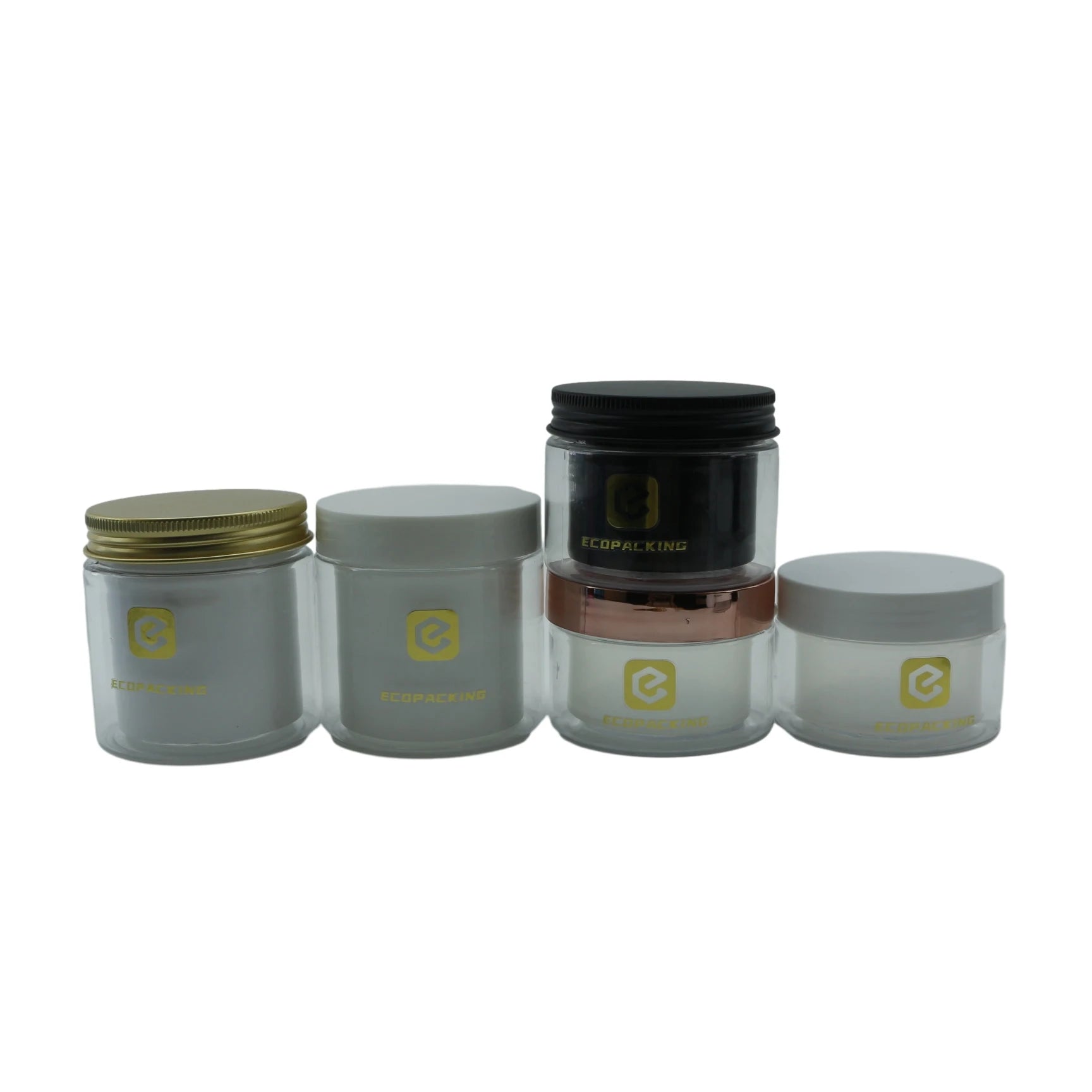1oz 2oz 4oz 6oz 8oz 16oz 100ml 150m Clear Powder Plastic Cream Jar PET Food Honey Jars Scrub Body Butter Container Jar with Lids