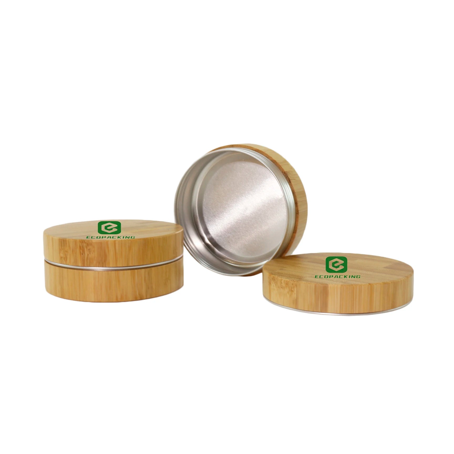 Empty Bamboo Aluminum Tin Jar for Cosmetic Cream Skin Care Container 5g 10g 30g 50g 100g 150g - 图片 6