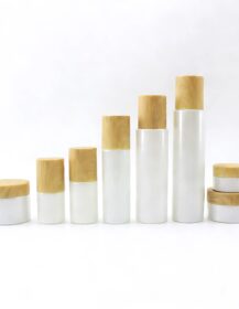 Skincare Packaging Set 20ml 30ml 60ml 100ml 120ml Essential Oil Lotion Bottle 20g 30g 50g Pearl White Glass Cream Jar