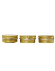 10ml Gold Small Metal Aluminum Small Jar Tin Can Container Metal Box Solid Perfume Container