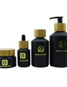 Cosmetics Packaging Empty 30ml 50ml 100ml Glass Cream Jar Glass Lotion Bottles with Dropper Pump Set Face Cream Lotion Bottle