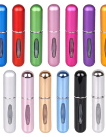 Empty Mini 5ml Portable Aluminum Perfume Spray Refill Travel  Bottle with Pump Sprayer