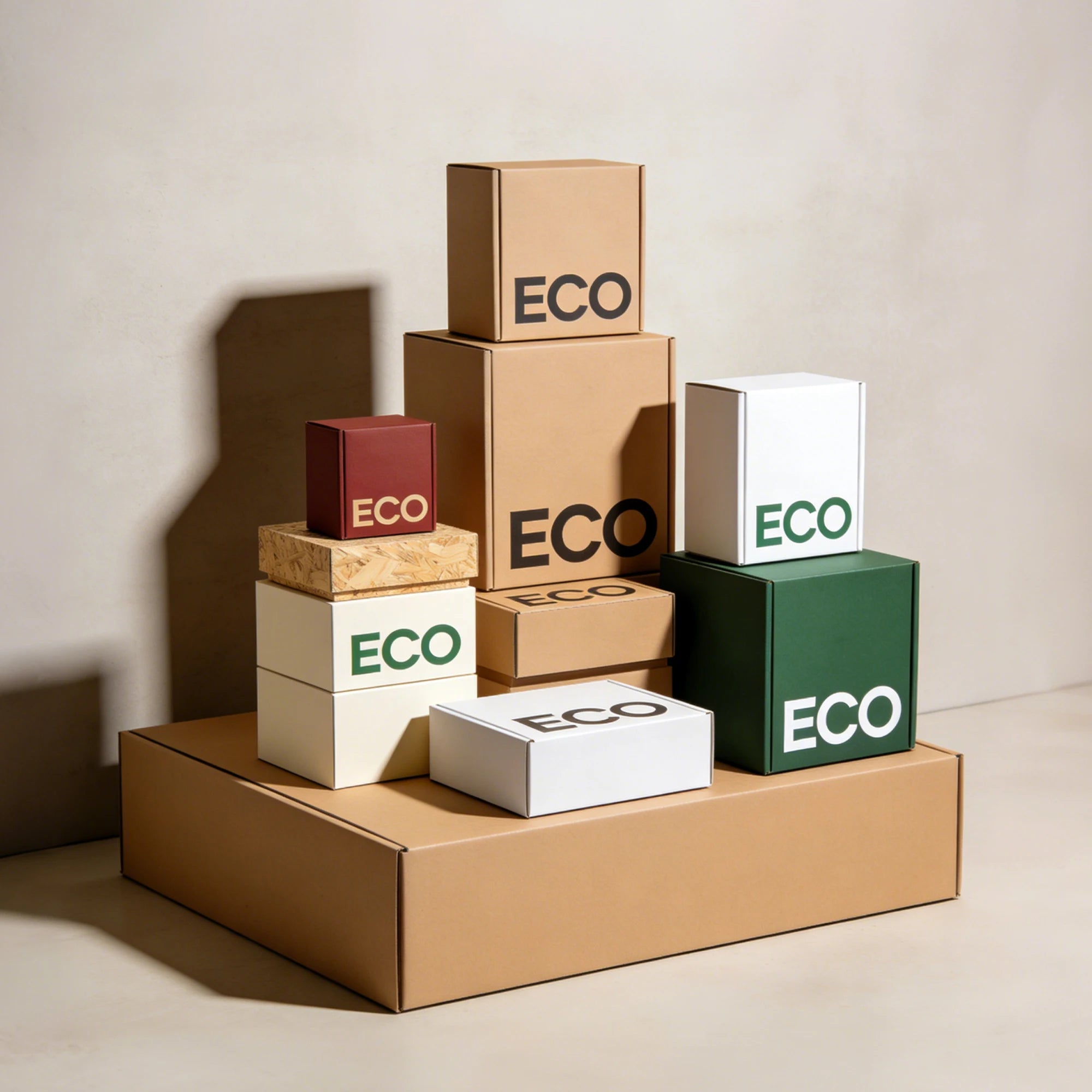 Biodegradable Eco-Friendly Disposable Gift & Craft Cardboard Packaging Boxes Vanishing Printing Custom Sizes Recycled Materials - 图片 3