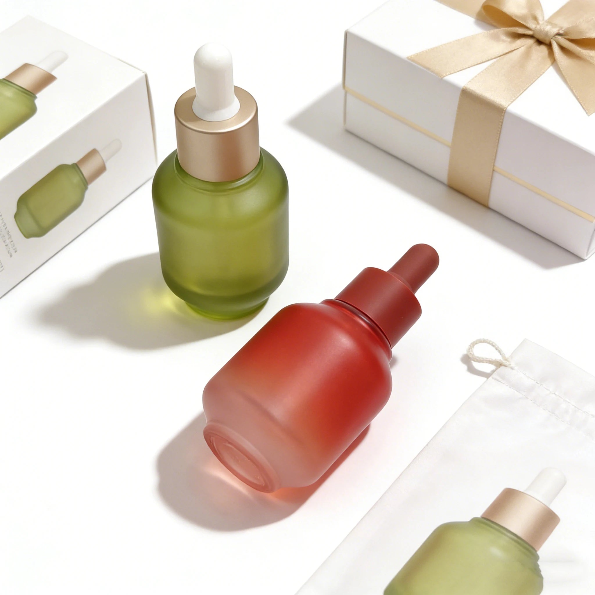 Wholesale 1oz Glass Essential Oil Serum Dropper Essence 30ml Glass Bottle with Dropper Lid for Cosmetic Packaging - 图片 3