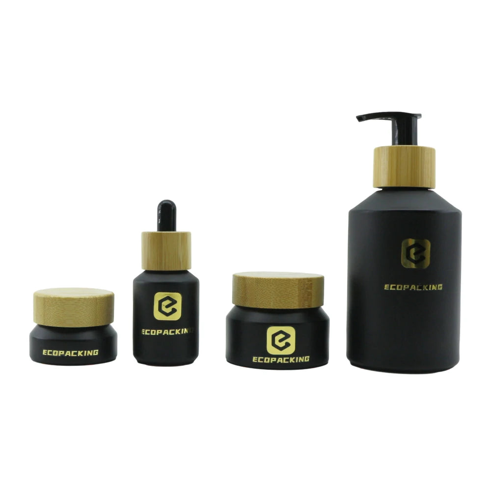 Luxury Glass Lotion Cosmetic Glass Dropper Bottle Pump 15ml 30ml 50ml 100ml Skincare Packaging Cosmetic Bottles and Jars Sets - 图片 4