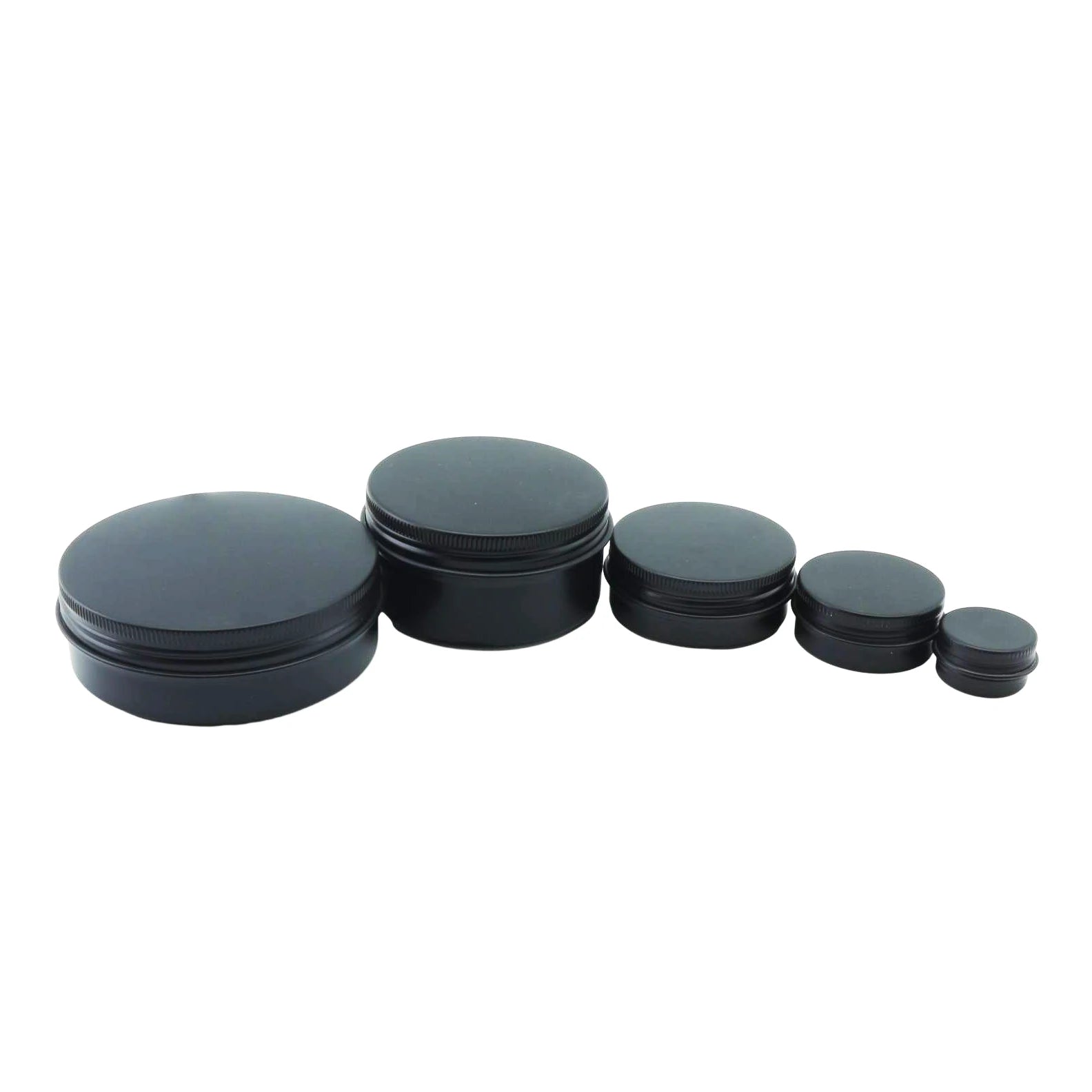 30g 30ml 1oz Matte Black Metal Aluminum Cream Tin Jar Food Grade for Cosmetic Use-for Skin Care Face Cream Lip Balm Hair Wax - 图片 3