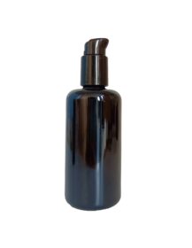 200ml 6oz Custom UV Black Dark Violet Glass Cosmetic Lotion Pump Bottle Empty for Skin Care Serum Eye Drop Packaging B888
