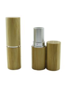 In Stock 5g Refillable Bamboo Lip Balm Container Natural Bamboo Cosmetic Packaging