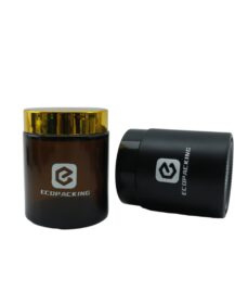 Wholesale 1oz 2oz 3oz 4oz 8oz Amber Cosmetic Cream Glass Jar Bottles with Lid and Inner Liner