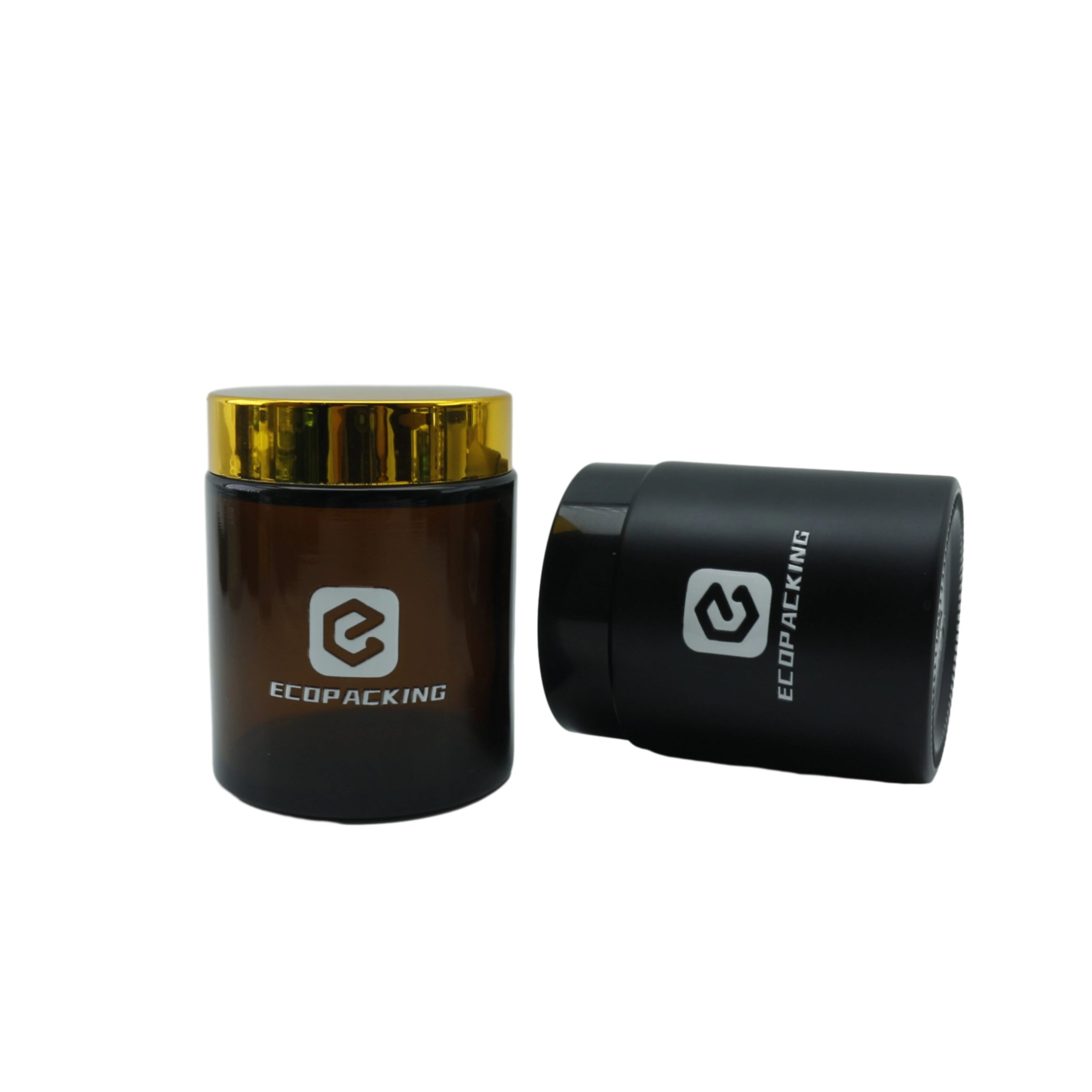 Wholesale 1oz 2oz 3oz 4oz 8oz Amber Cosmetic Cream Glass Jar Bottles with Lid and Inner Liner