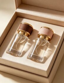 Wholesale 20ml Empty Clear Glass Perfume Bottle Set With High Quality Paper Gift Box