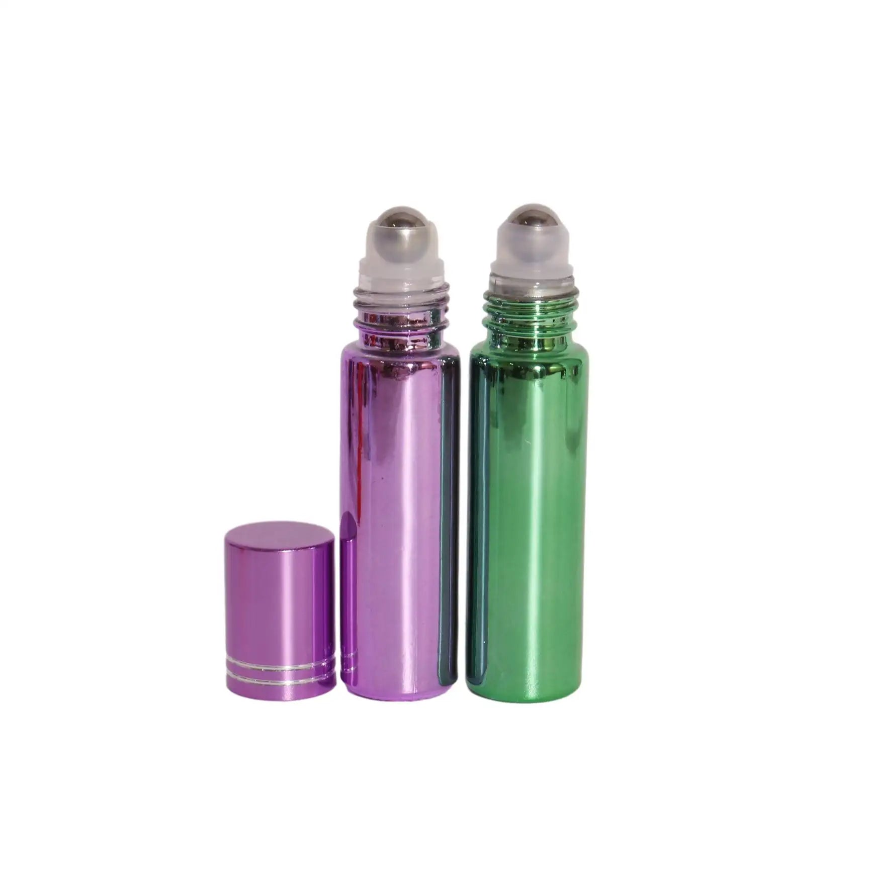 Ready to Ship 5ml 10ml Gold Silver Black Plating Glass Roll on Bottles 10 ml Roller Bottle for Essential Oil With Roller Balls - 图片 6