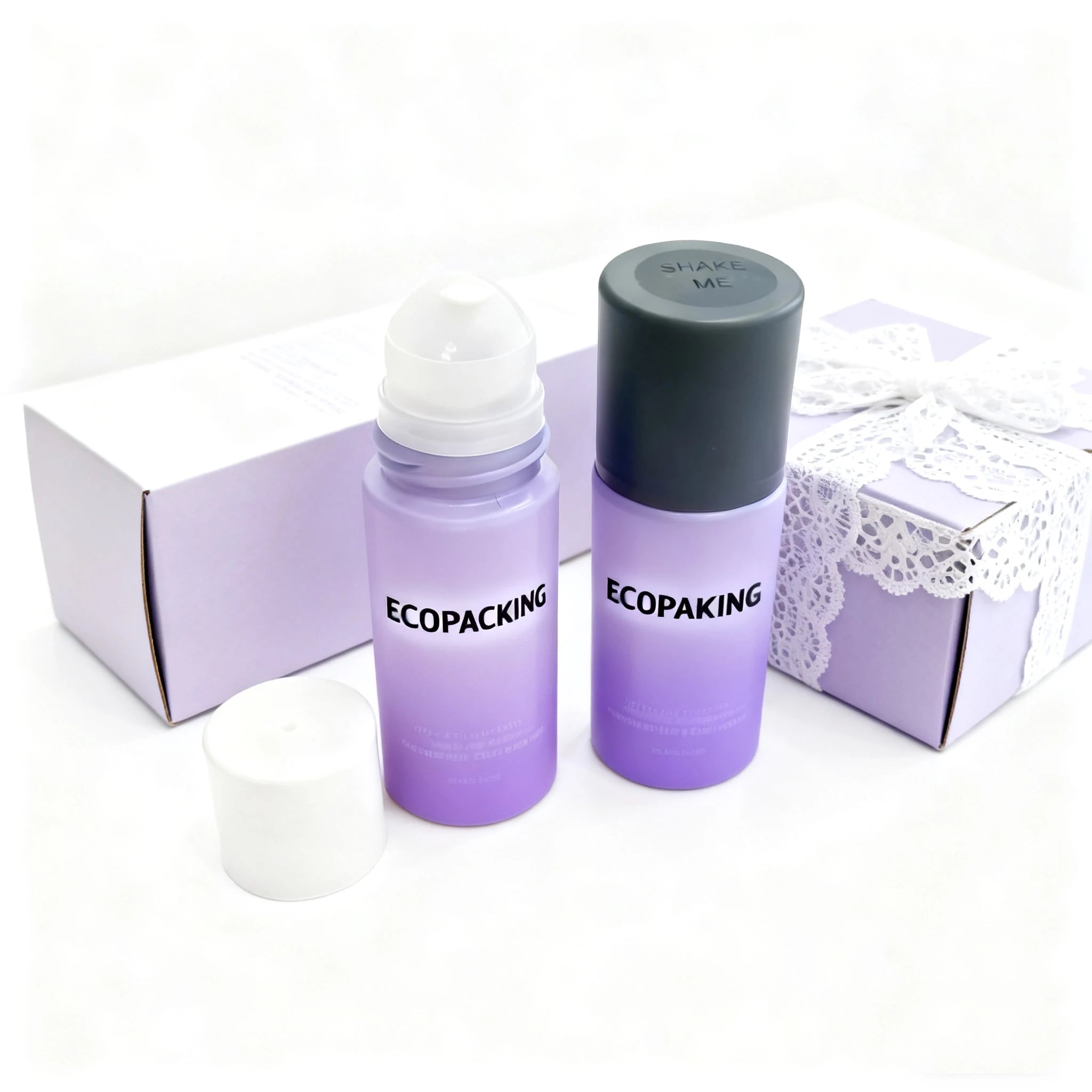 50ml Empty Glass Deodorant Roll on Bottles With Roller Ball Empty Roll on Containers Perfume Bottle and Custom Packaging