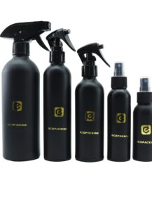 Empty 30ml 50ml 100ml 150ml 200ml 300ml 500ml Matte Black Aluminum Fine Mist Spray Bottle for Cosmetic Packaging