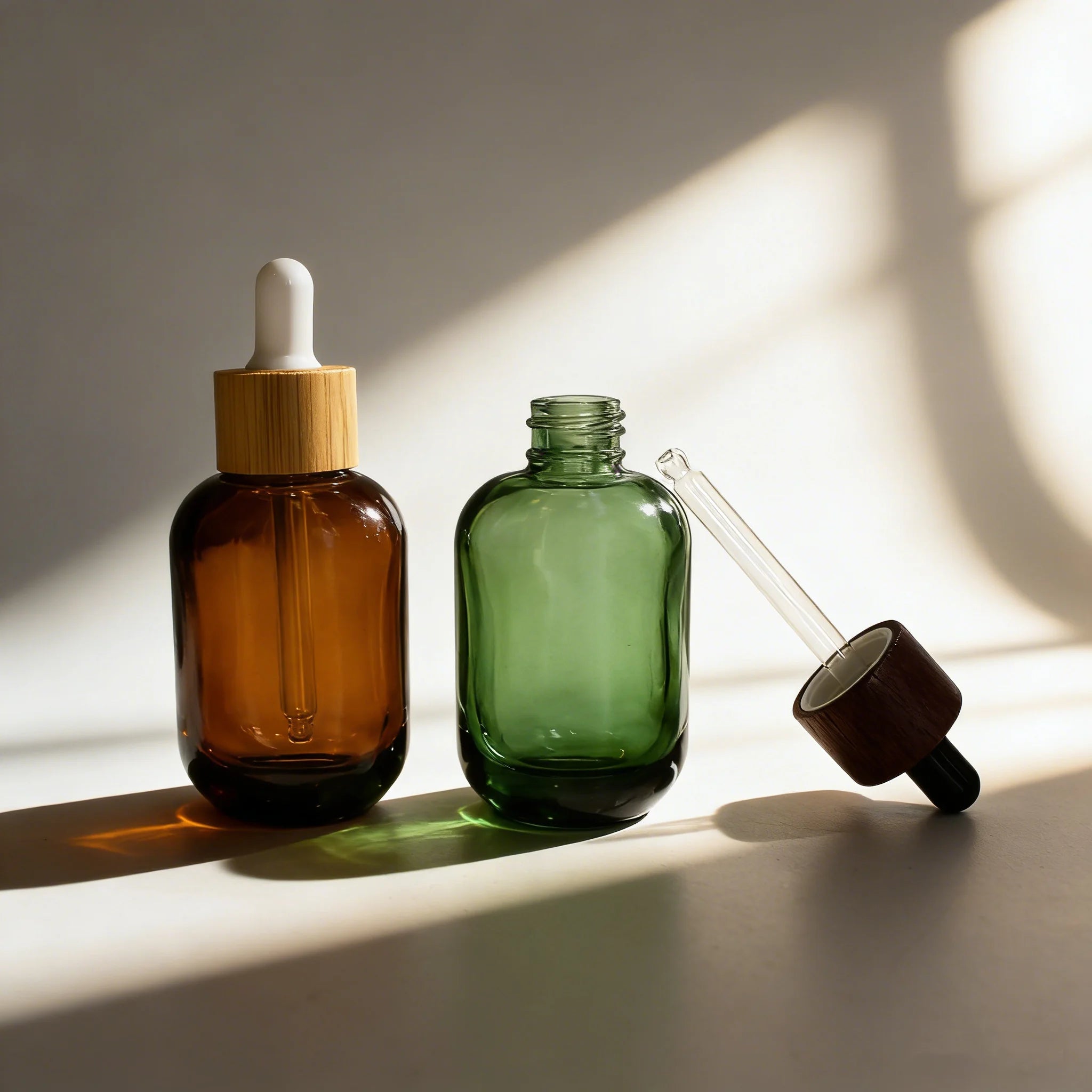 1 oz Glass Empty Oil Dropper Bottles 15ml 50ml Brown Glass Serum Bottle 30ml - 图片 3