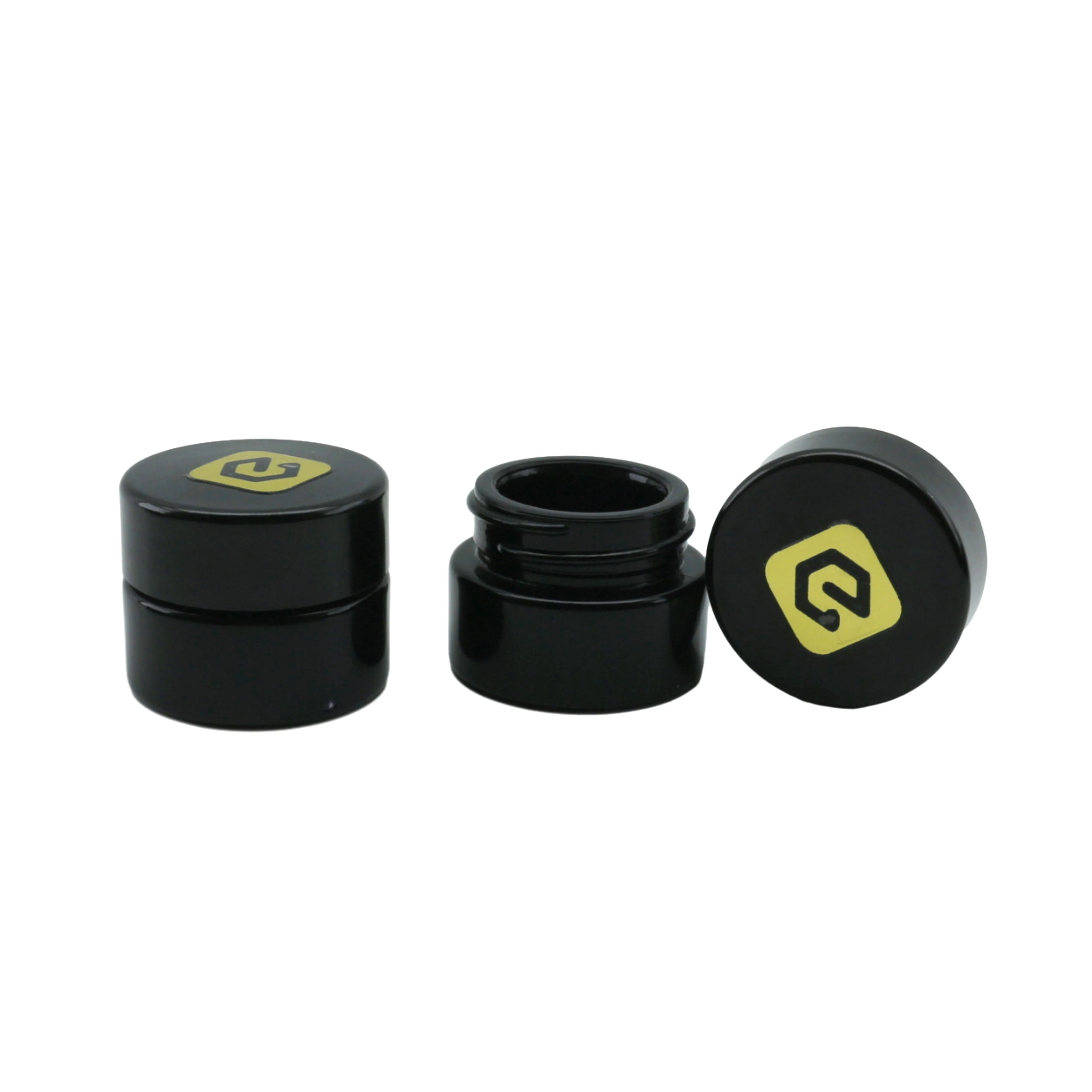 Luxury Cosmetic Jars 15ml 30ml 50ml Black Glass Jar Uv Violet Lotion Jar - 图片 5