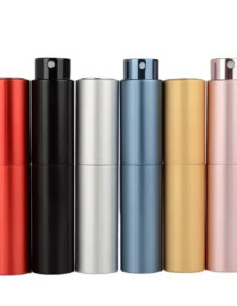 10ml 8ml Mini Refillable Perfume Bottles Travel Sized Aluminum Perfume Atomizer Spray Bottle