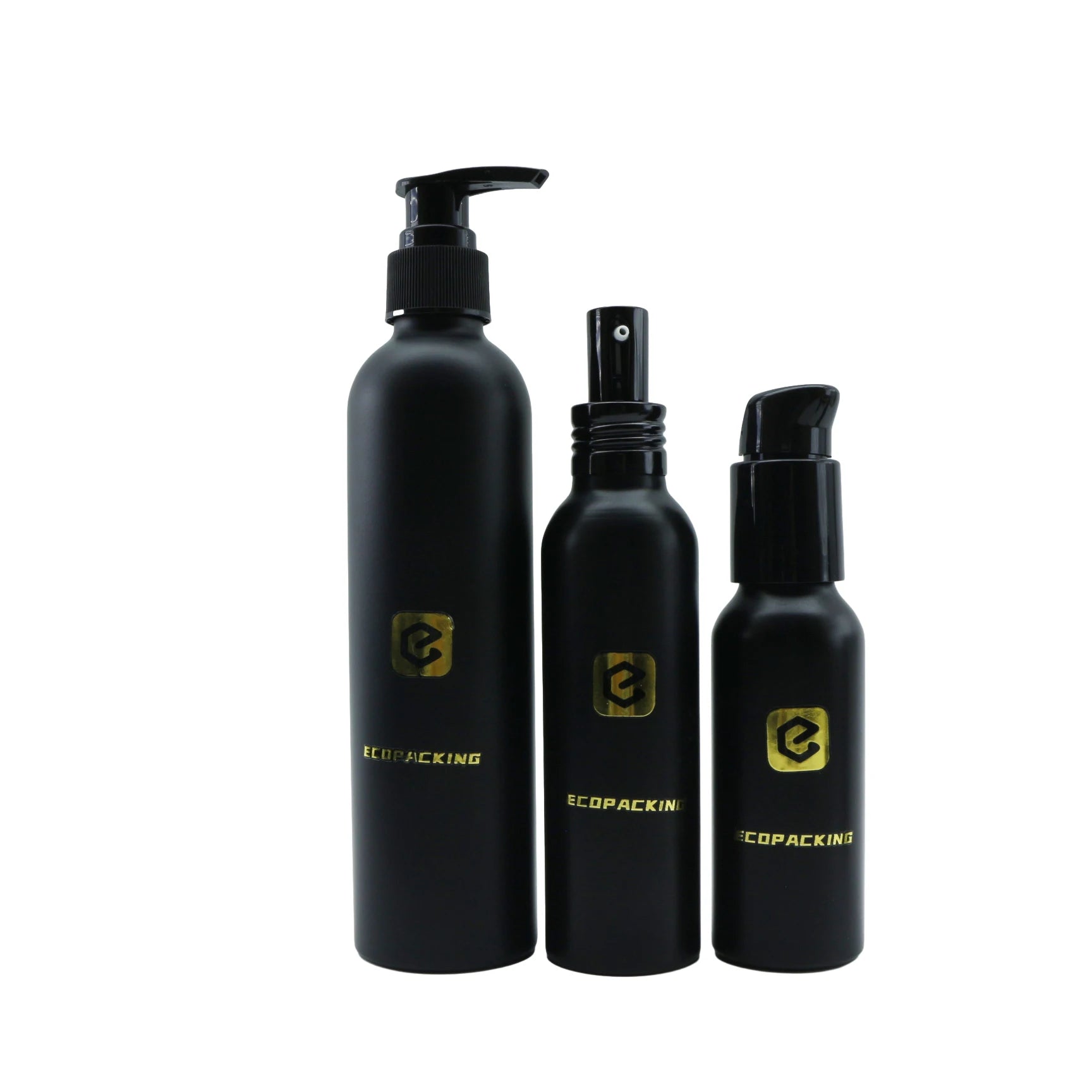 Round Bodycare 50ml 100ml 150ml 250ml Aluminum Bottle With Lotion Dispenser Pump Sprayer Lid for Shampoo Use - 图片 4