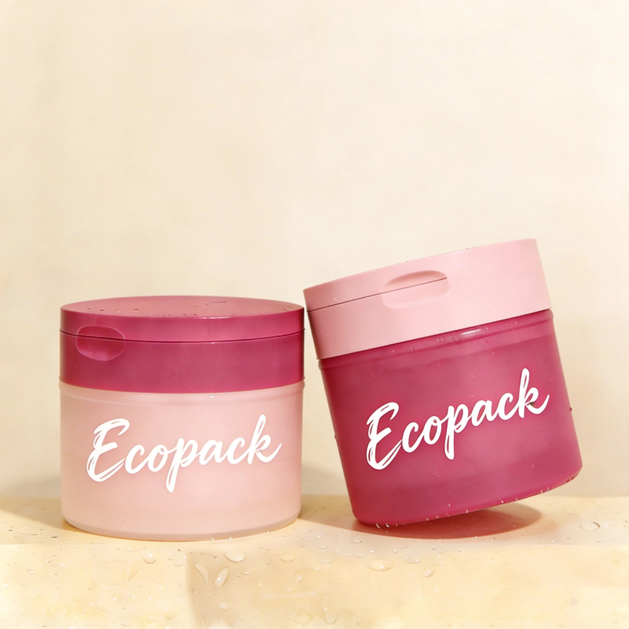 Travel-Friendly Plastic Skincare Container Cleansing Balm Jar with Built-in Spoon for Face Cream & Mask - 图片 5