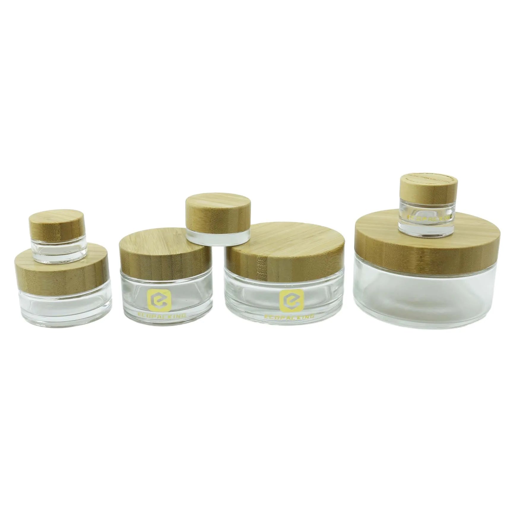 Oem Color Eco Friendly Bamboo Cosmetic Packaging Cream Jar Empty Cosmetic Bottle Set Bamboo Lotion Bottle Jar - 图片 8