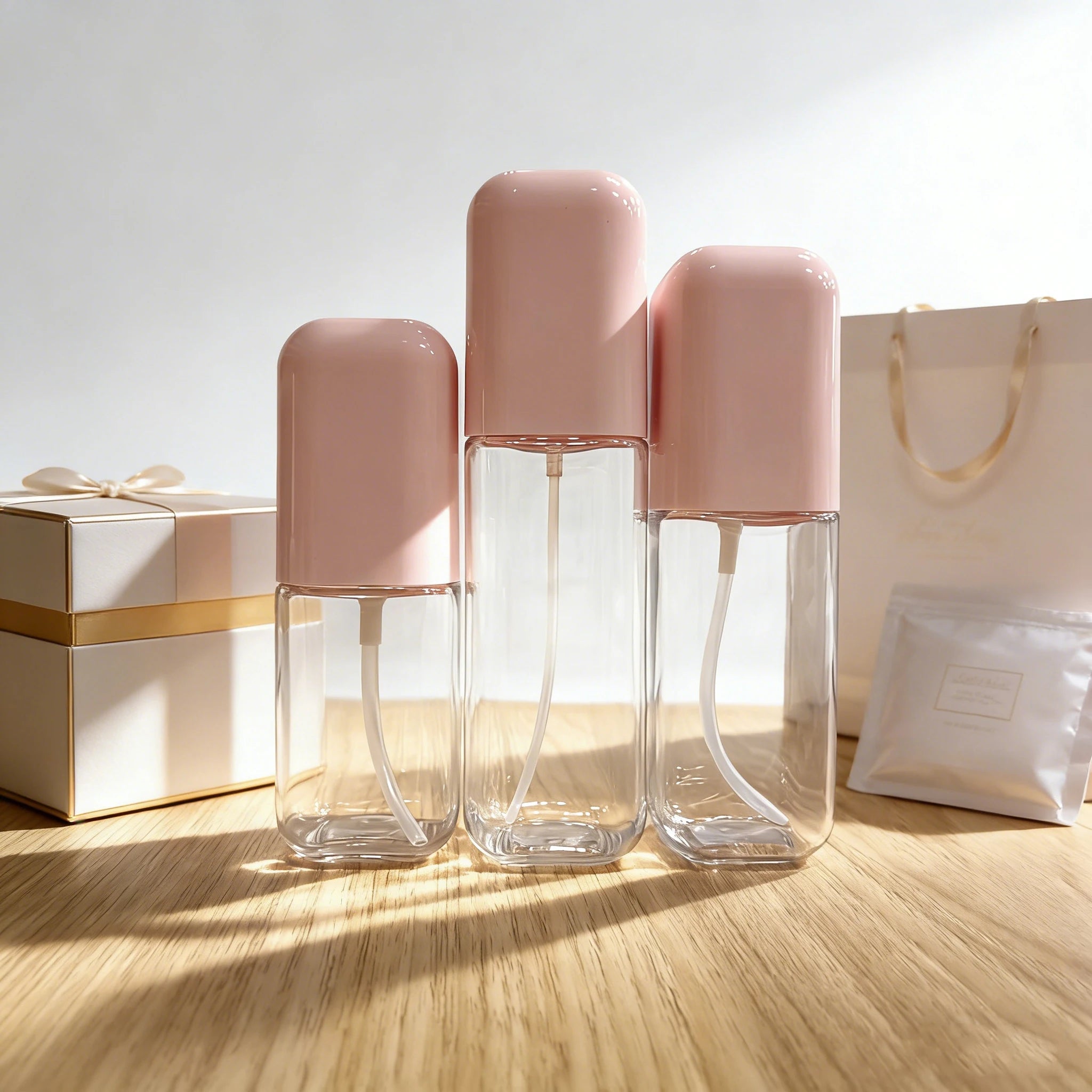 Custom Color Empty Luxury Plastic PET Lotion Bottles 80ml 100ml 120ml Square Clear Body Lotion Pump Cosmetic Packaging - 图片 5
