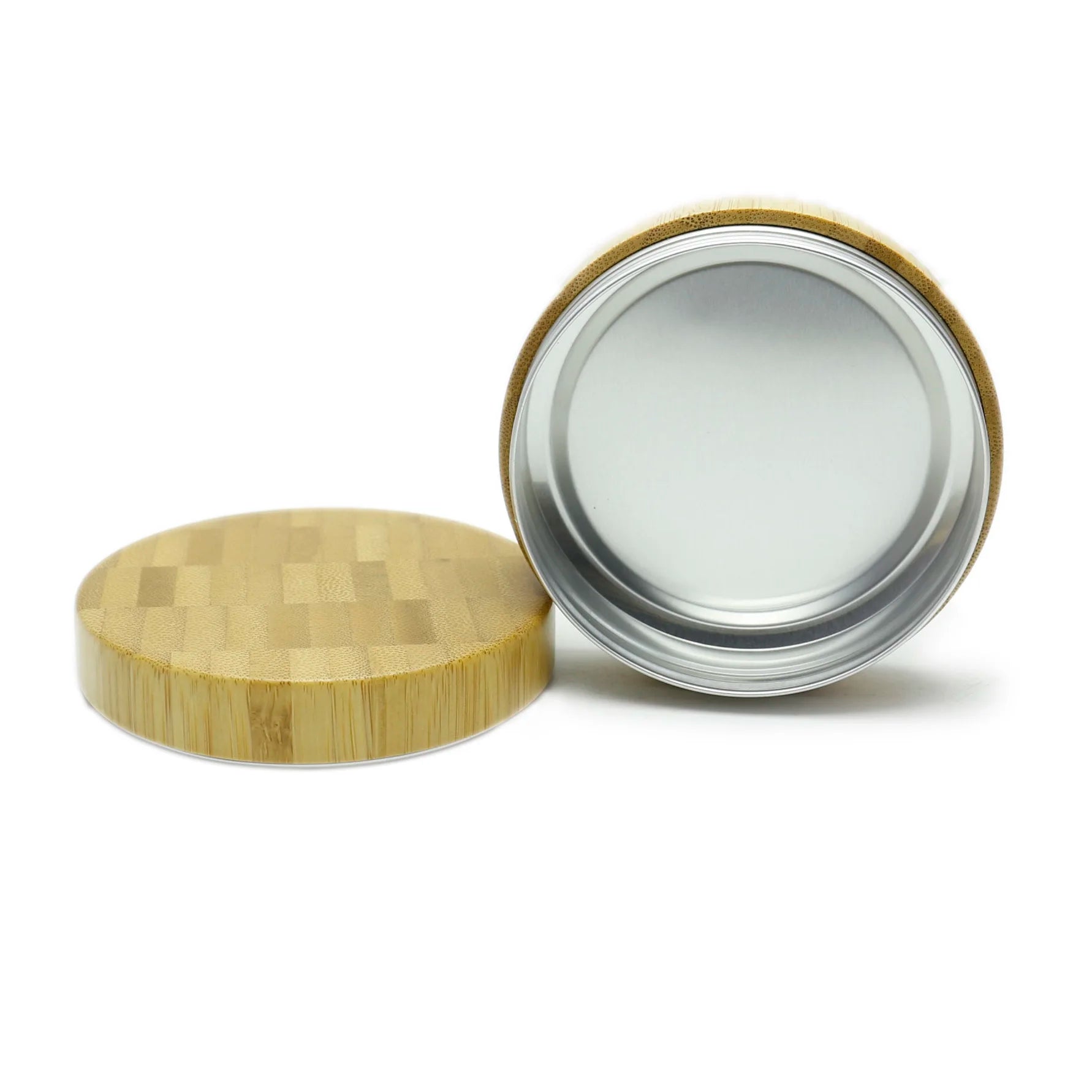 Wholesale 5g 10g 15g 20g 30g 50g 100g 150g 200g Aluminum Bamboo Jar Bamboo Cosmetic Packaging Metal Tin Can C888 - 图片 5