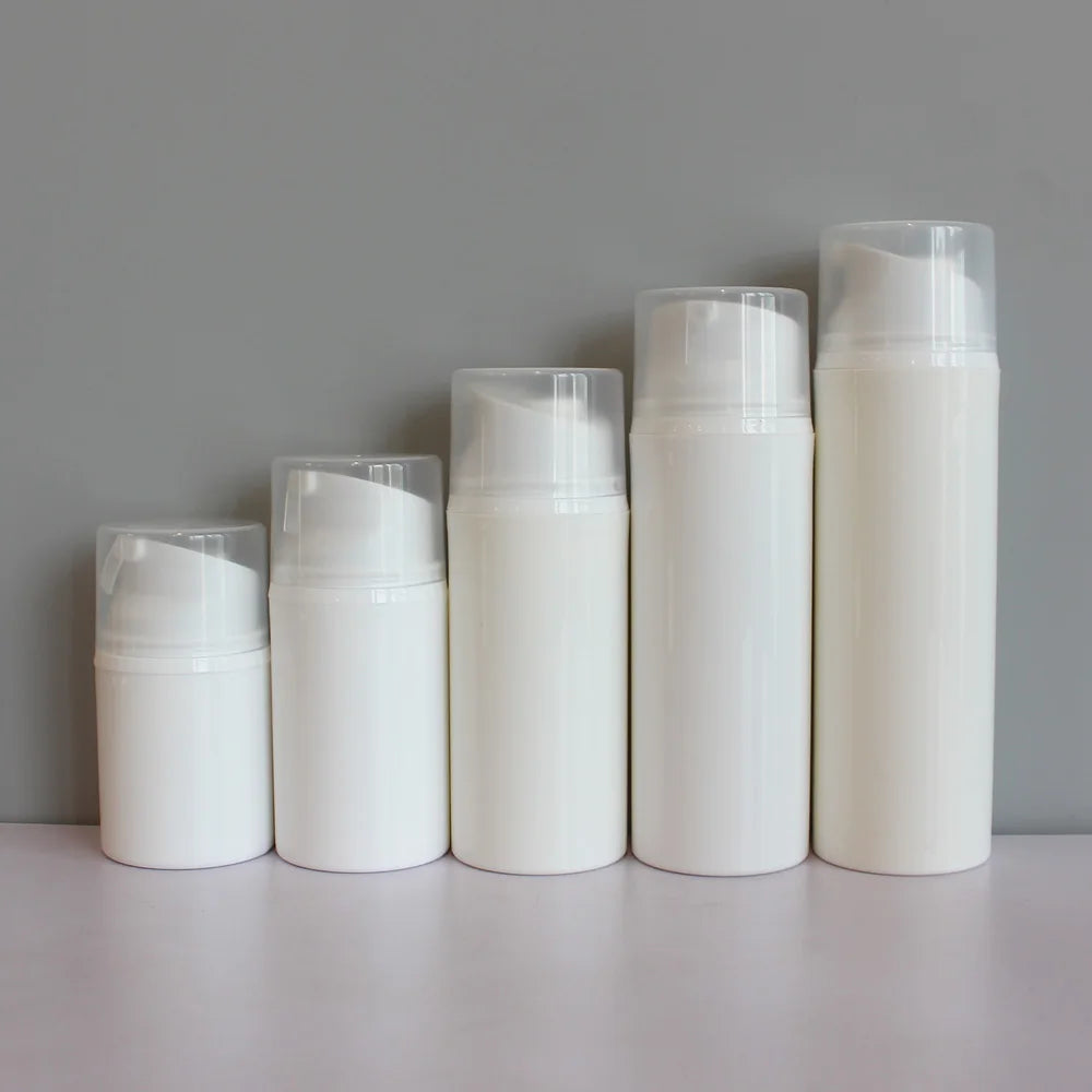 Empty White Lotion Cream PP Plastic 30ml 50ml 80ml 100ml 120ml 150ml Airless Pump Bottles Wholesale M888 - 图片 4