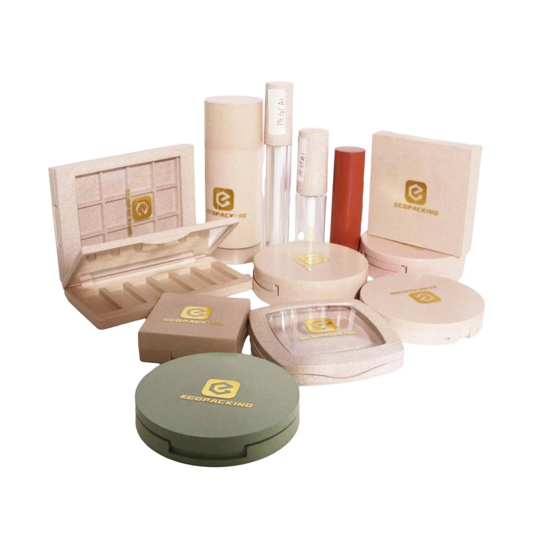 Environmental Biodegradable Wheat Straw 6-Color Empty Eyeshadow Palette with Custom Print for Shampoo & Lotion Cosmetics - 图片 7