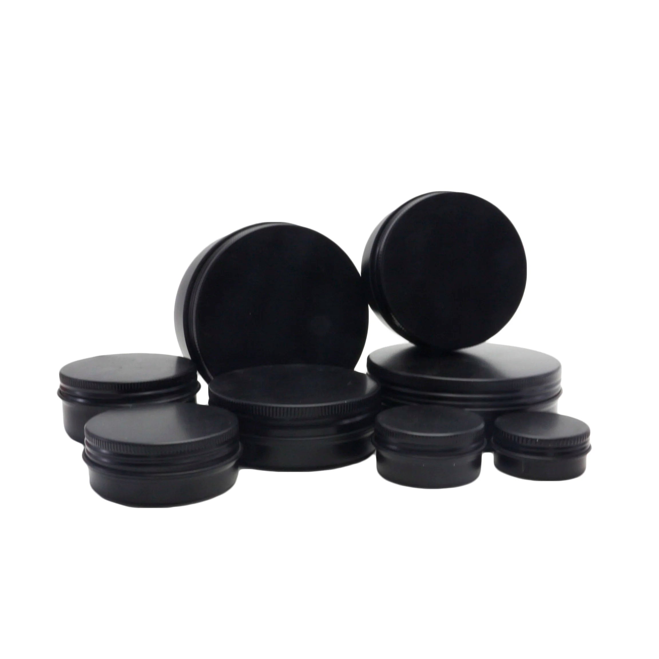 Wholesales Black Aluminum Container Metal Tin Beard Oil Hair Wax Jar with Screw Lid - 图片 3