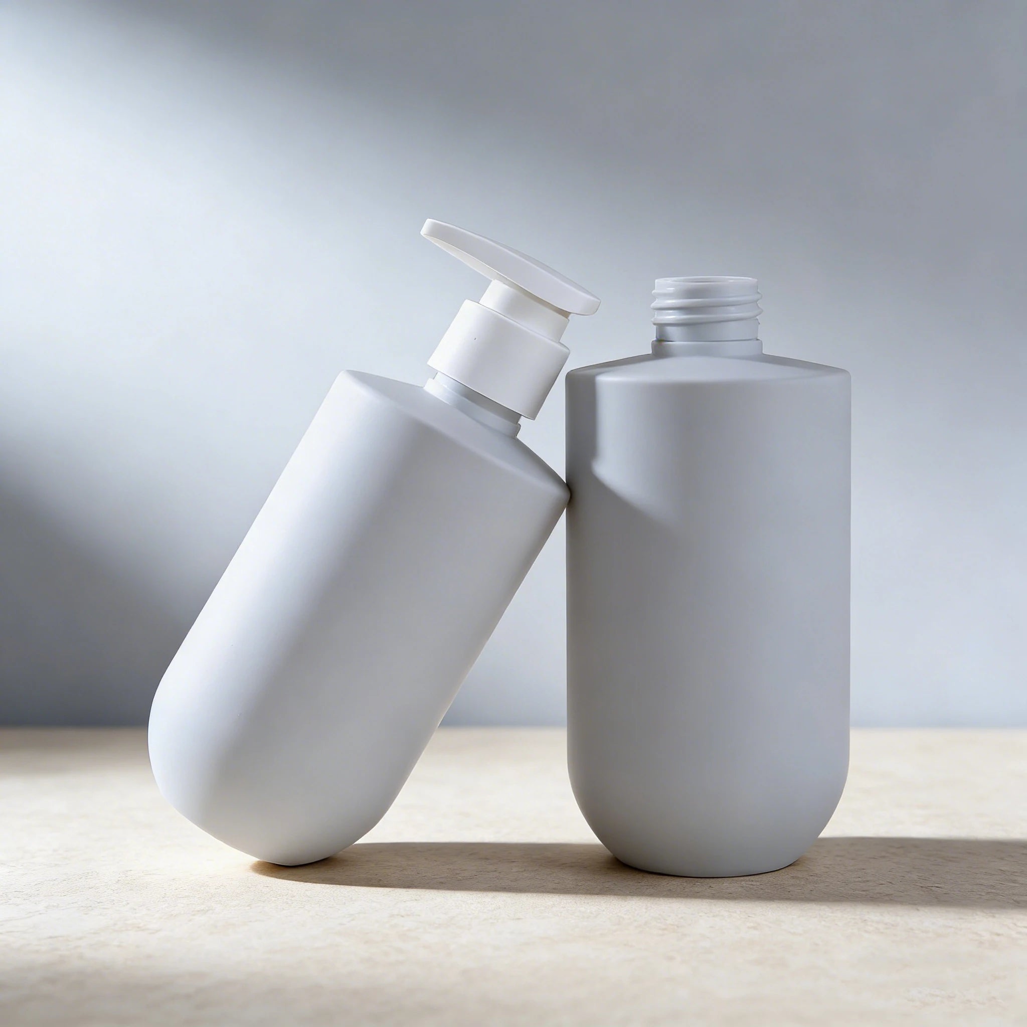 Custom Color 500ml HDPE Lotion Pump Bottle Horizontal Handle Cosmetic Packaging for Face Cream Silk Screen Printing Gold Stamp
