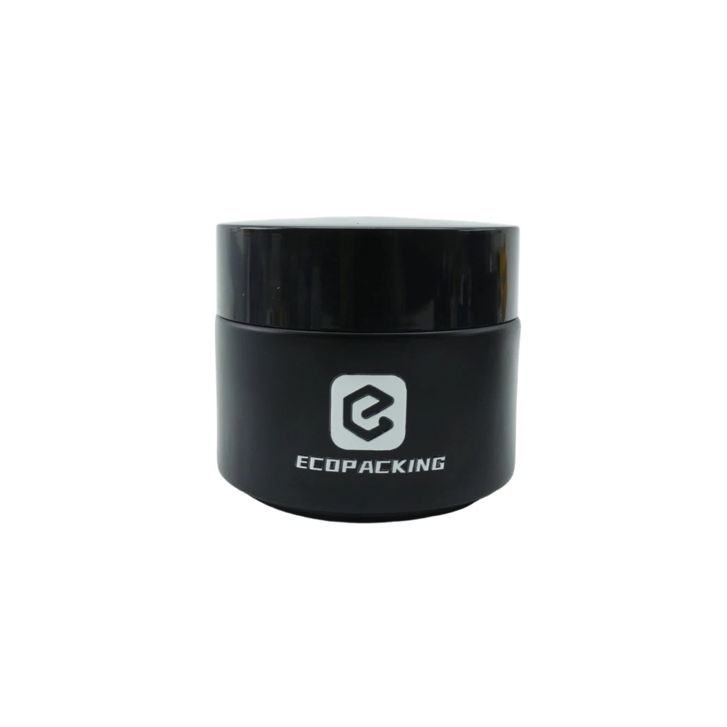 Eco Friendly Matte Frosted Black Glass Jar Cosmetic Cream Jar 30ml 50ml with Lids - 图片 3