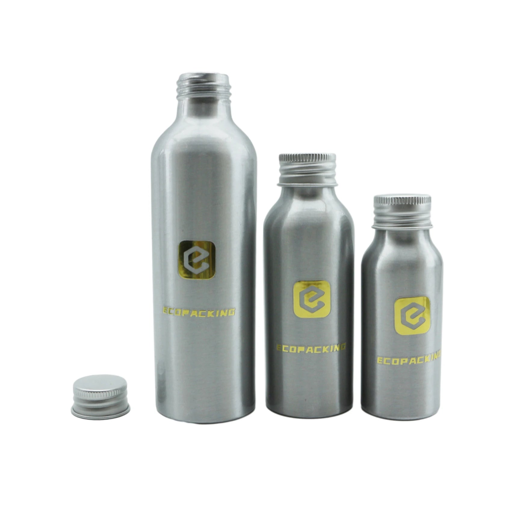 Wholesale Food Grade Empty Aluminum Bottle with Aluminum Screw Lid - 图片 3