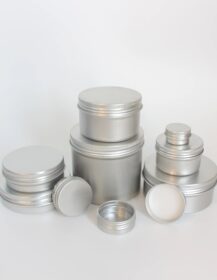 Round Screw Cap Aluminum Jar Metal Tin Can Soap Jar Lip Balm Cosmetic Candle Containers 10ml 50ml 60ml 100ml 120ml 150ml 200ml