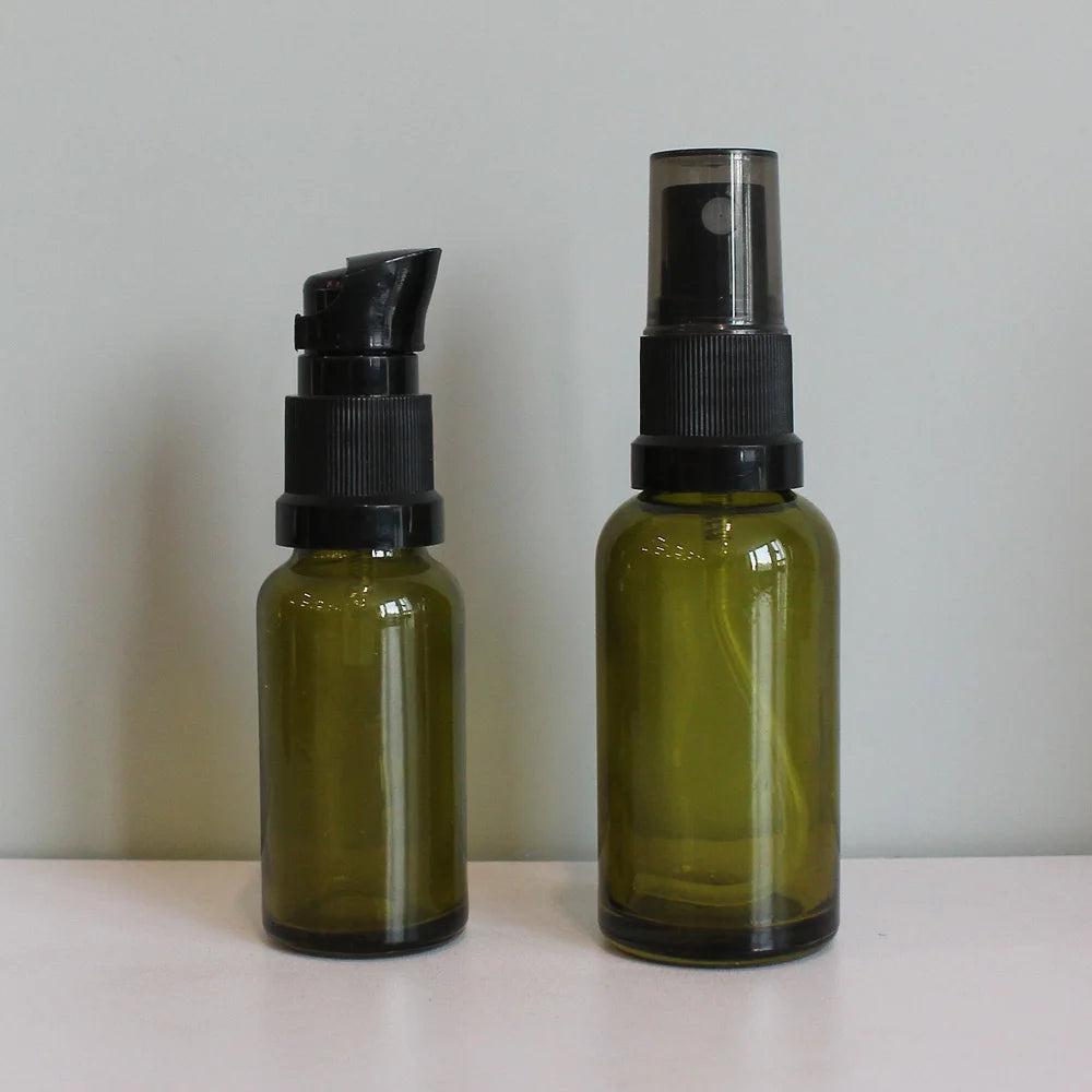 10ml 30ml 50ml 100ml Perfume Spray Bottle Green Skin Care Glass Bottle Cosmetic Packaging with Pump Spray - 图片 5