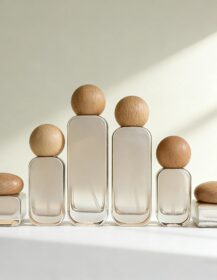 Custom Cosmetics Bottles Serum Glass Lotion Pump Bottle and Cream Container Jar with Bamboo Lid Packaging N888