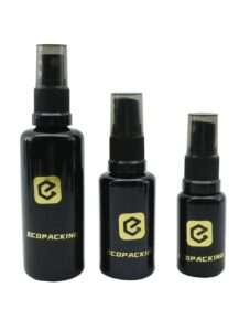 Hot Sale 5ml 10ml 15ml 20ml 30ml 50ml 100ml 200ml Uv Black Glass Spray Bottle for Cosmetic Packaging
