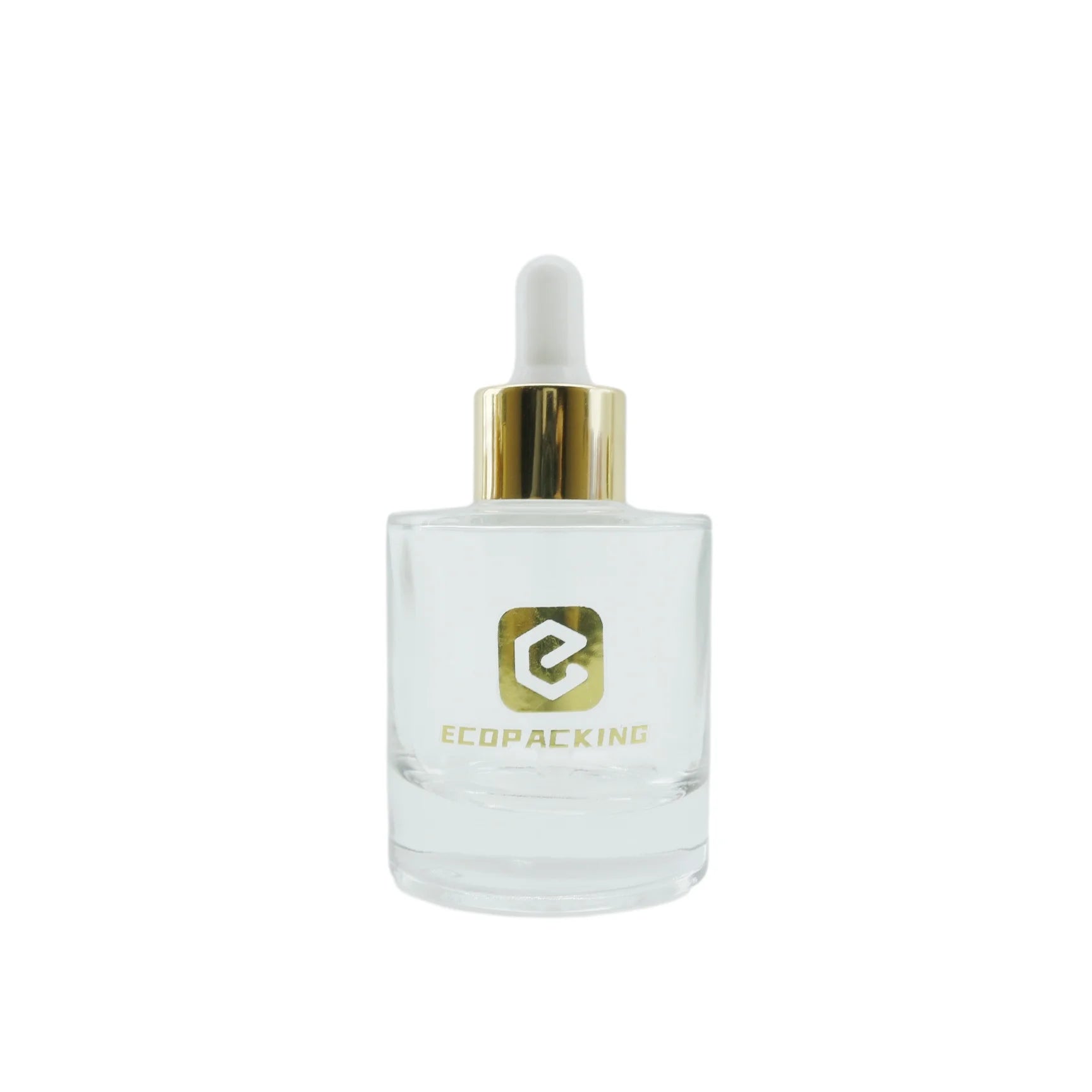 30ml 50ml Serum Cosmetic Packaging Gradient Flat Shoulder Empty Repair Glass Dropper Bottle Oil Bottle with Dropper - 图片 4