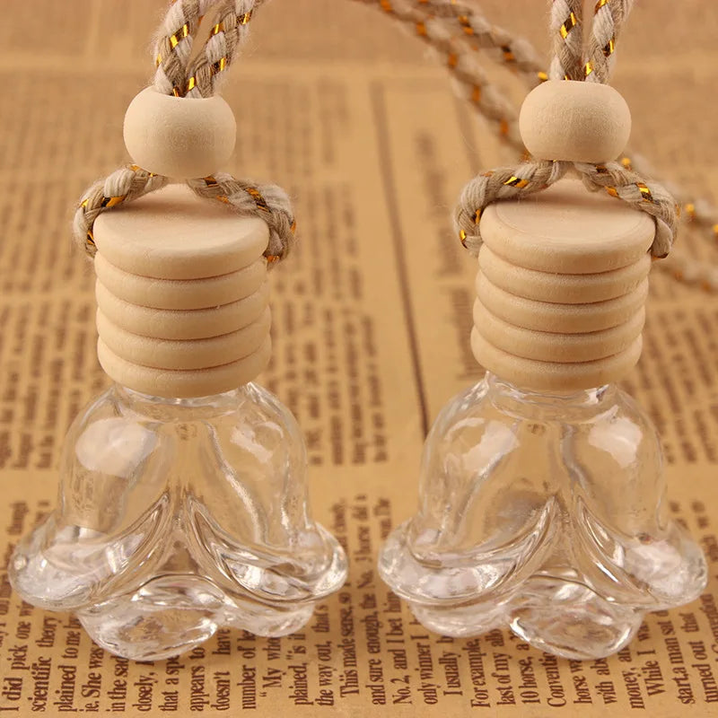 Car Perfume Bottle 5ml 6ml 8ml 9ml 10ml 12ml Hanging Glass Bottle Diffuser Air Freshener Ornament Perfume Pendant - 图片 3