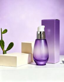 Luxury 30ml Glass Pump Bottles with Pump Custom Color Premium Empty Serum Bottles with Paper Boxes for High-End Skincare Set