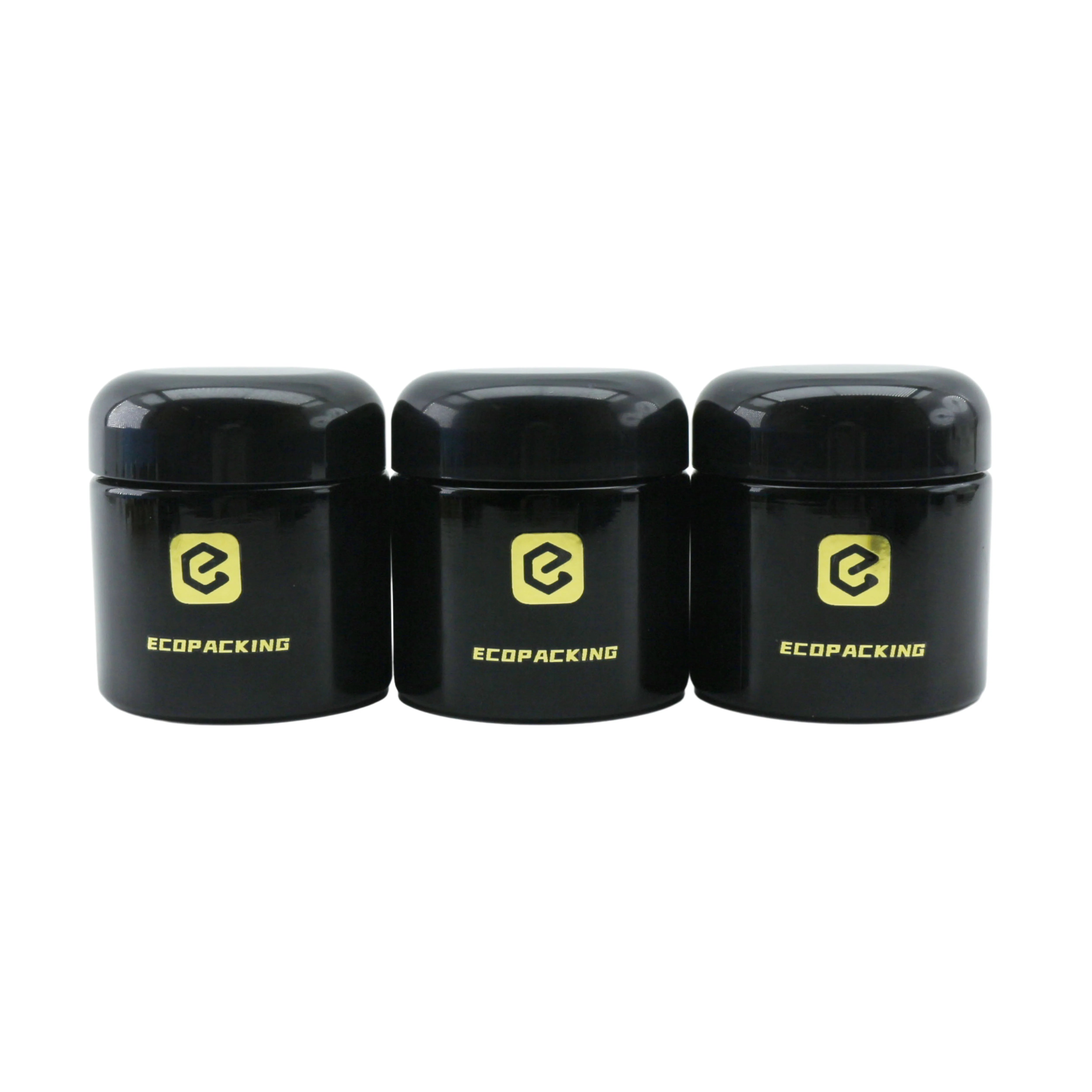 High End Jar for Uv Gel 5g 15g 30g 50g 100g 250g 500g 1000g Empty Black Uv Dark Violet Glass Jar - 图片 3