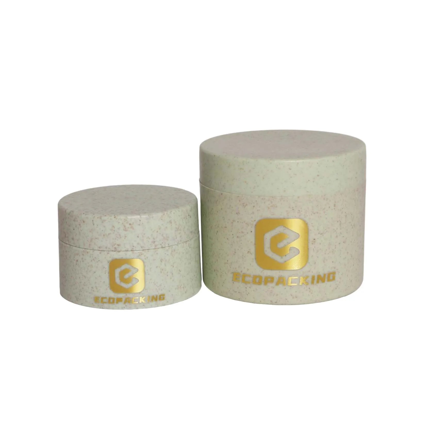 Eco Friendly Cosmetic Jars Empty Wheat Straw Plastic Facial Cream Jars with logo - 图片 5