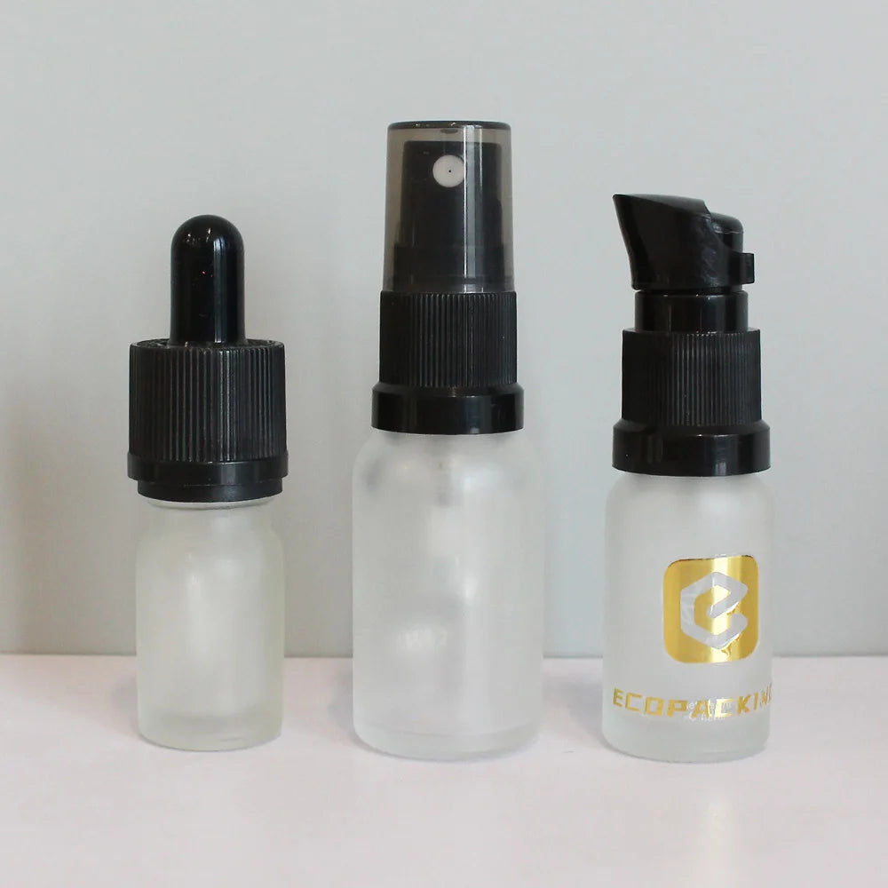 Wholesale Custom 30ml 60ml 100ml 120ml 2oz 4oz Frosted Round Boston Perfume Glass Essential Oil Dropper Bottle With Lids - 图片 6
