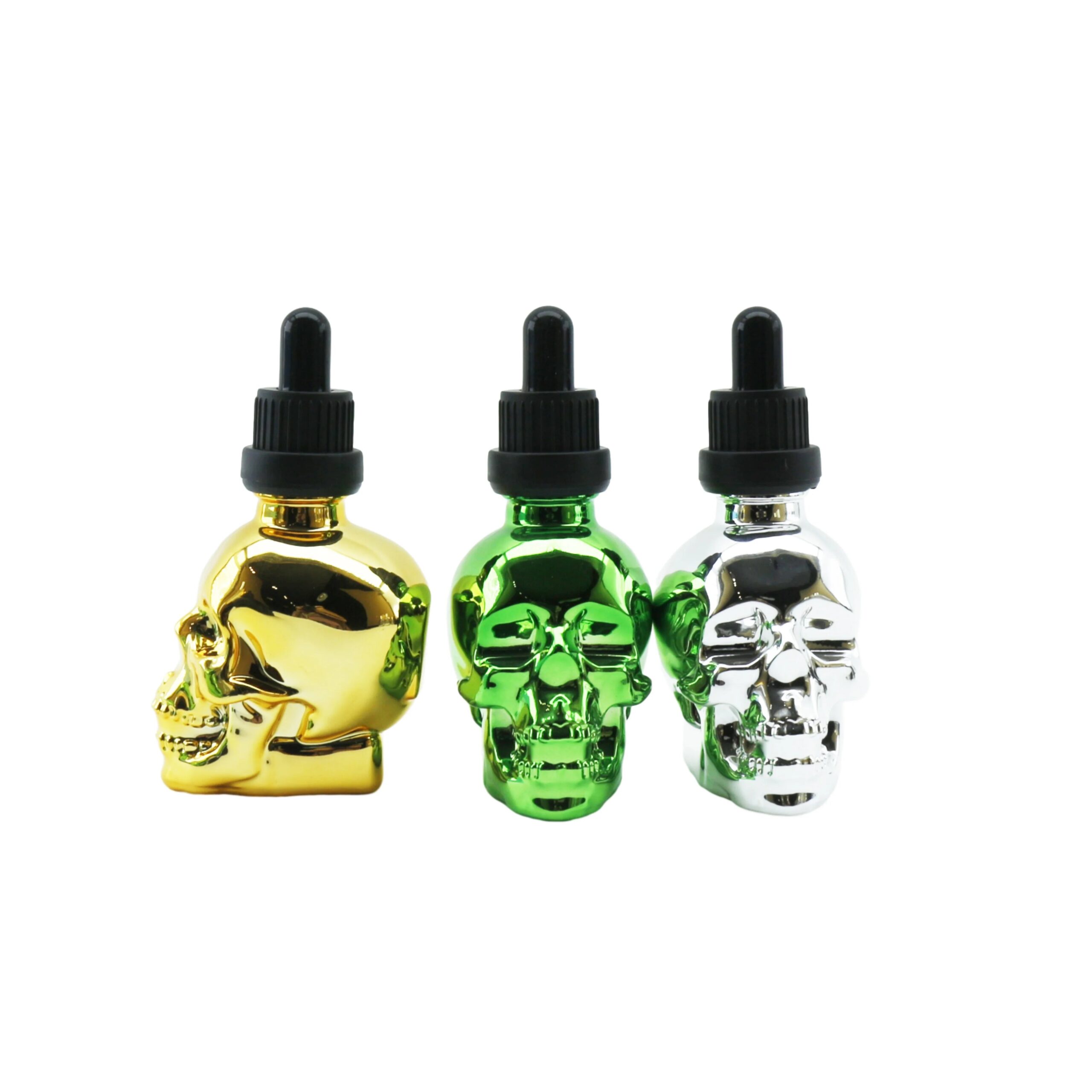 Luxury 15ml 30ml 50ml 100ml Skull Glass Dropper Bottle for Perfume Essential Oil Serum Hair Oil Custom Empty B888 - 图片 2