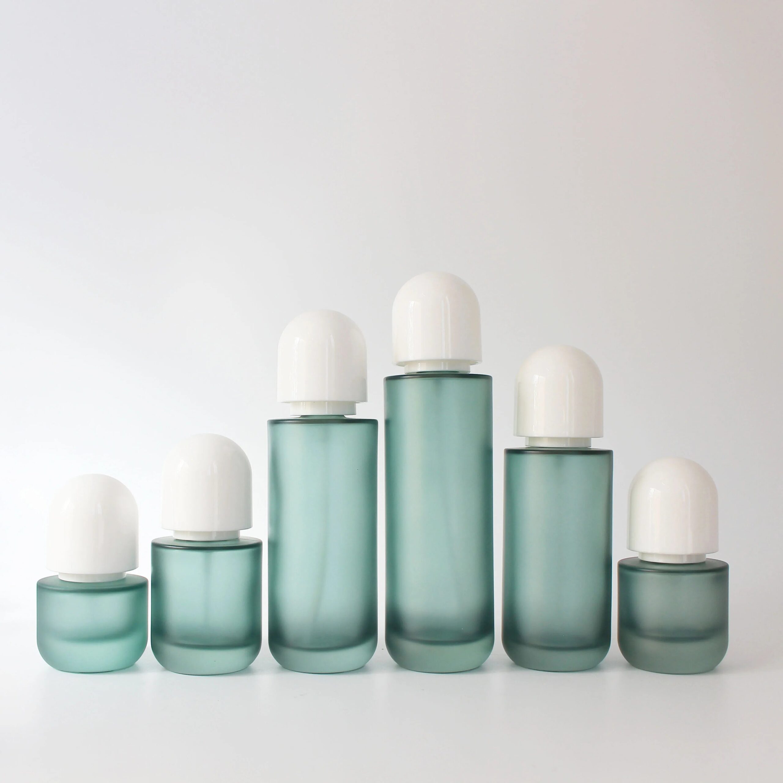 In Stock Luxury Glass Cosmetic Packaging Set 30ml 50ml 100ml 120ml Lotion Bottle 30g 50g Cream Jar - 图片 4
