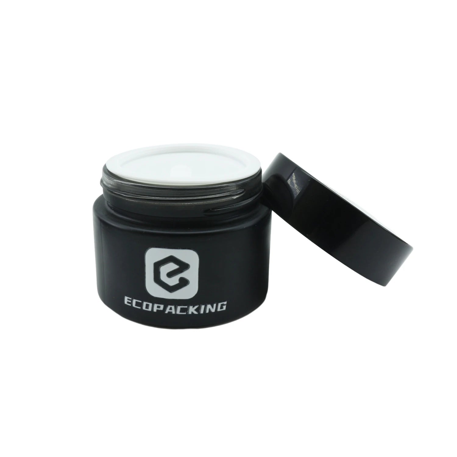Cosmetic Packaging 5g 10g 15g 20g 30g 50g 100g Matte Black Glass Cosmetic Cream Jar - 图片 3