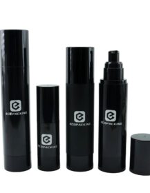 15ml 30ml 50ml 100ml Black Airless Pump Bottle Plastic Cosmetic Airless Packaging for Serum R888