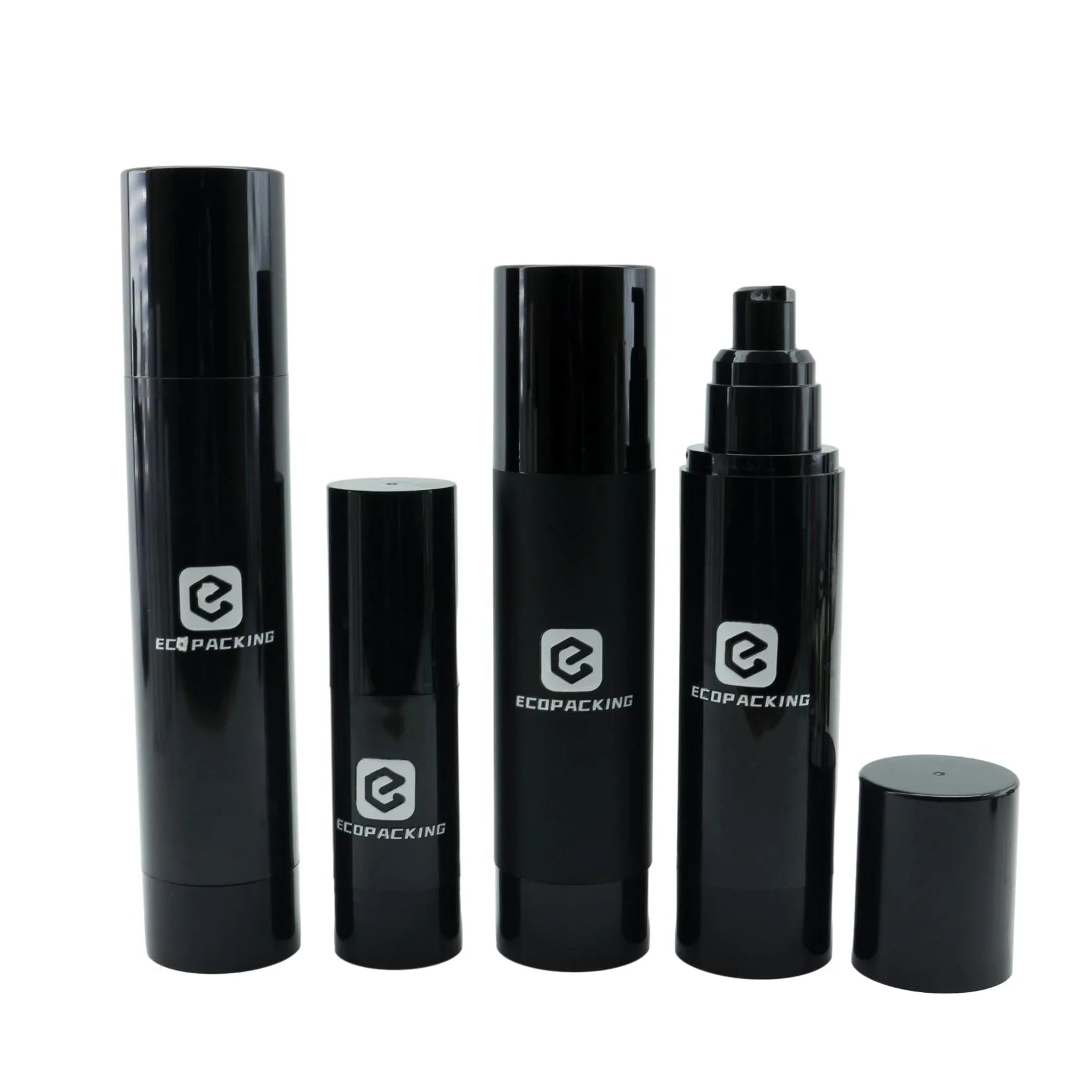 15ml 30ml 50ml 100ml Black Airless Pump Bottle Plastic Cosmetic Airless Packaging for Serum R888