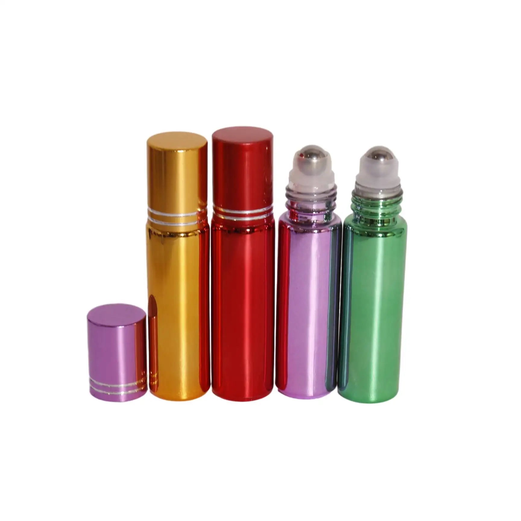 Ready to Ship 5ml 10ml Gold Silver Black Plating Glass Roll on Bottles 10 ml Roller Bottle for Essential Oil With Roller Balls - 图片 4