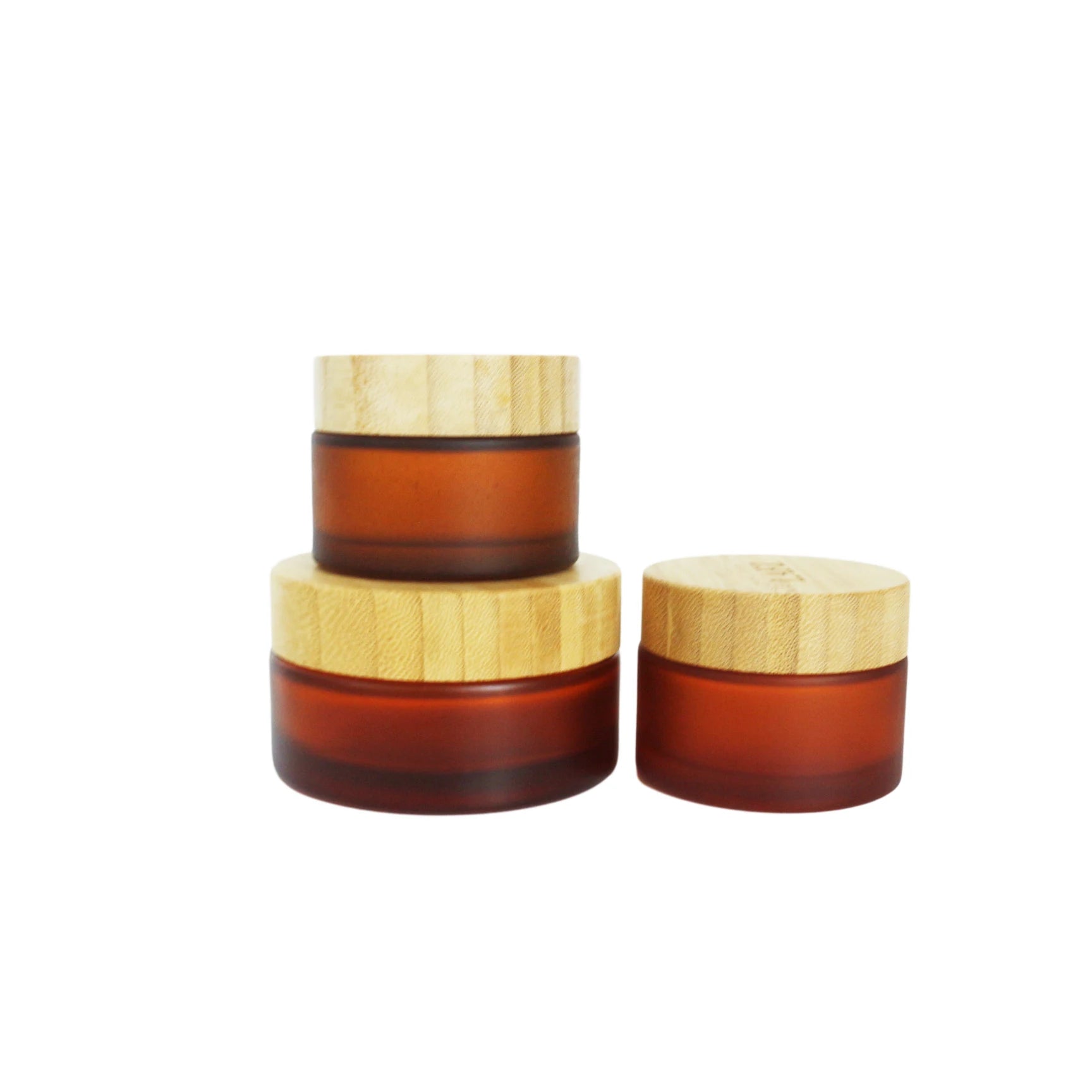 Custom Empty Wide Mouth Candle Cosmetic Cream Balm Glass Jar Container with Bamboo Lid 5ml 15ml 30ml 50ml 100ml 200ml - 图片 4